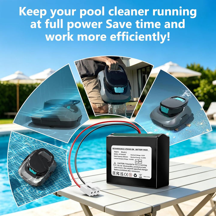 3000mah Scuba SE Poolroboter-Akku, Ersatzakku für den kabellosen Poolreiniger Aiper Scuba SE, Aiper-