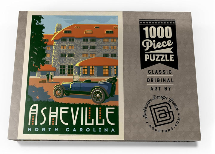 Asheville: North Carolina, Vintage Poster - Premium 1000 Teile Puzzle - MyPuzzle Sonderkollektion vo