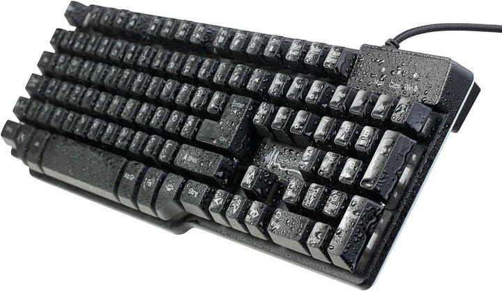 GeneralKeys LED Tastatur: Halbmechanische USB-Gaming-Tastatur, 7-farbig beleuchtet, wasserfest (Tast