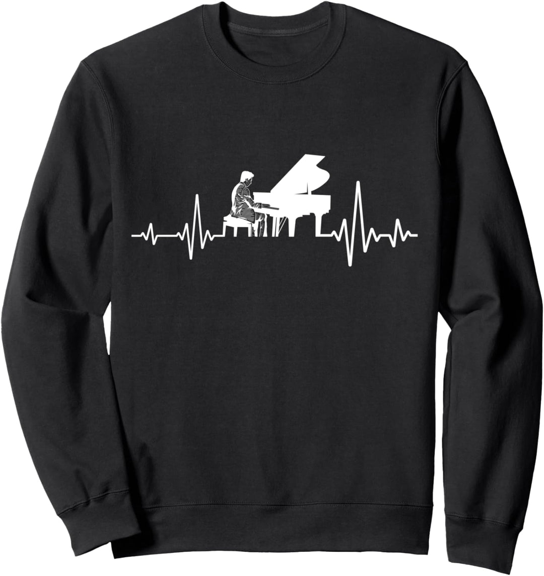 Klavier Herzschlag Musiker Orchester Musik Kunst Sweatshirt