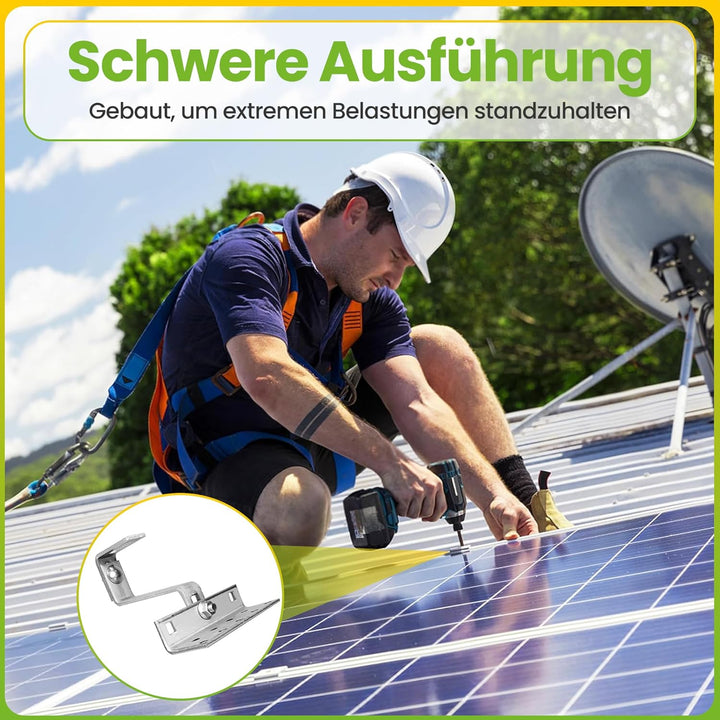 10 Stk. Offgridtec© Edelstahl Dachhaken 3-fach verstellbar Dachziegel Frankfurter Pfanne, 10 Stk.