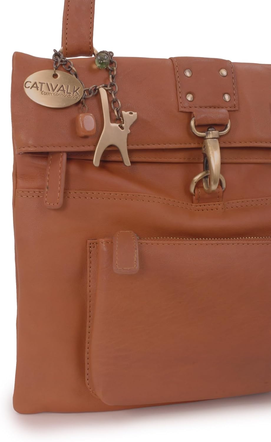 Catwalk Collection Handbags - Leder - Damen Leder Umhängetasche/Handtasche/Messenger/Schultertasche