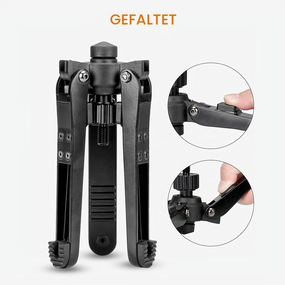 Koolehaoda Mini Stativ, Universeller 3 Bein Einbeinstativ Basisständer, Unipod Stütze mit 3/8 Zoll S