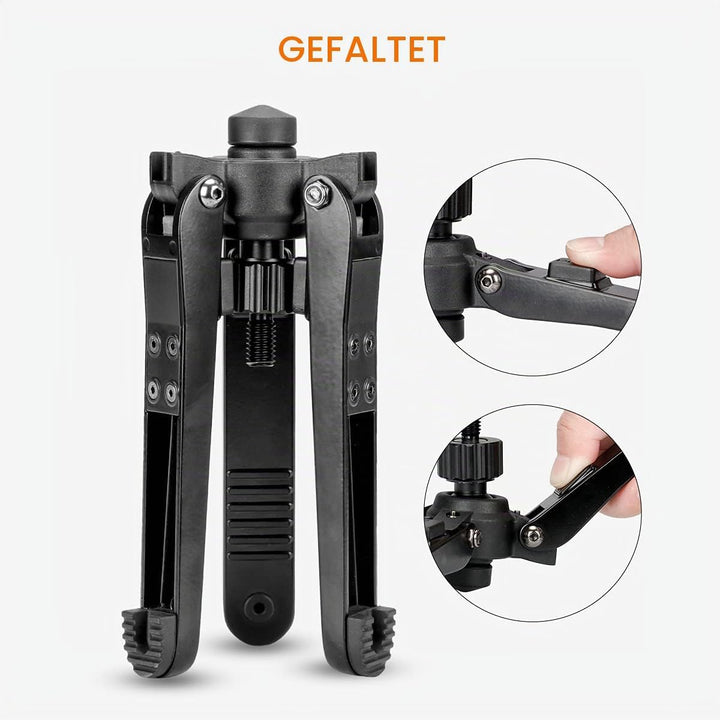 Koolehaoda Mini Stativ, Universeller 3 Bein Einbeinstativ Basisständer, Unipod Stütze mit 3/8 Zoll S