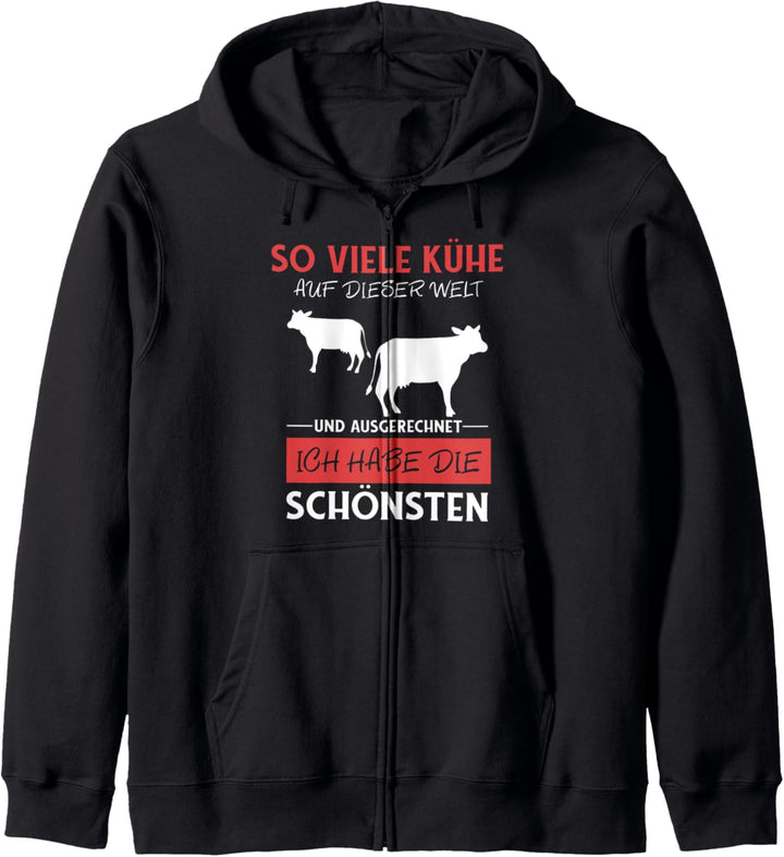 so viele kühe auf dieser welt und ausgerechnet ich habe die Kapuzenjacke