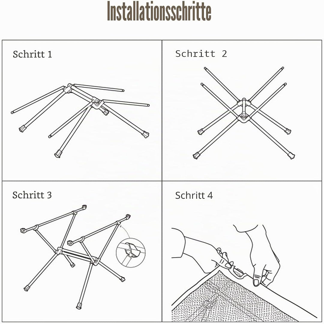 PORFOYO Campingtisch Klappbar, Camping Tisch Mit Tragetasche Und Netztasche, 60 X 40 X 39.5cm Klappt