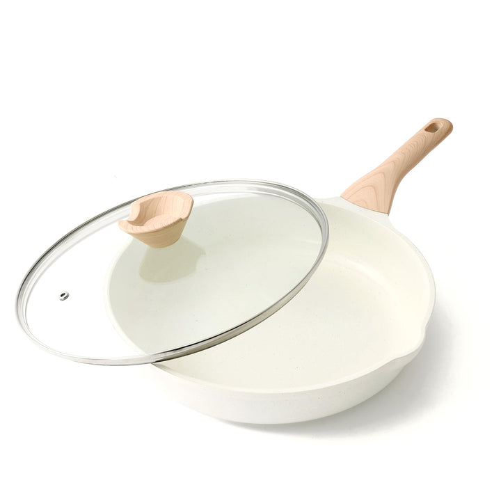 Kordisen 32 cm Keramik Bratpfanne mit Deckel, Antihaft Keramik Pfanne Induktion, Gesund und Ungiftig