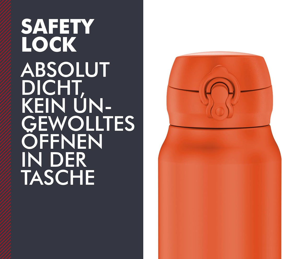 THERMOS ULTRALIGHT BOTTLE 0,50l, glowing orange mat, Thermosflasche aus Edelstahl, 10 heiss / 20 h k