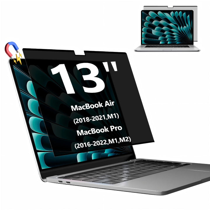 Magnetischer Blickschutzfolie für Macbook Pro 13 Zoll (2016–2022, M1, M2) / MacBook Air 13 Zoll (201
