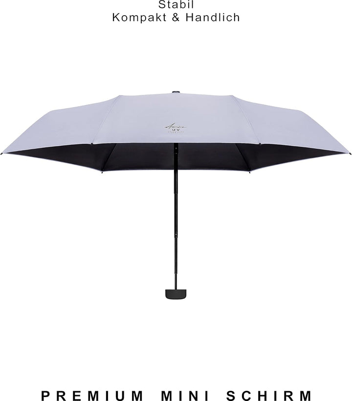 AMBRA Sturmfester Mini Reise-Regenschirm mit UV-Schutz Flieder, Flieder