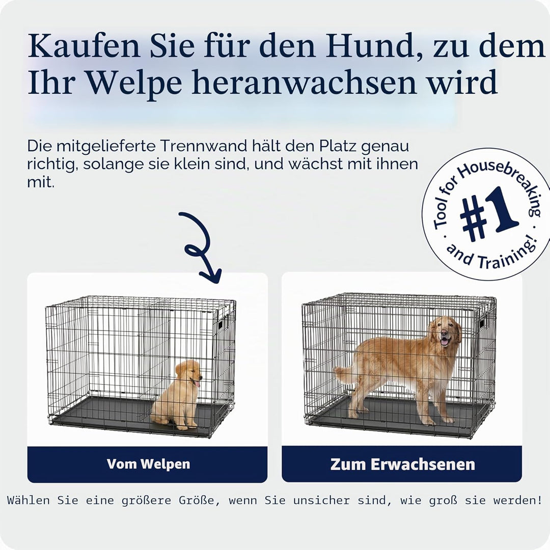 MidWest Homes for Pets iCrate Modell 1524BL Hundebox, ca. 61 cm lang, mit Einzeltür, auslaufsicherer