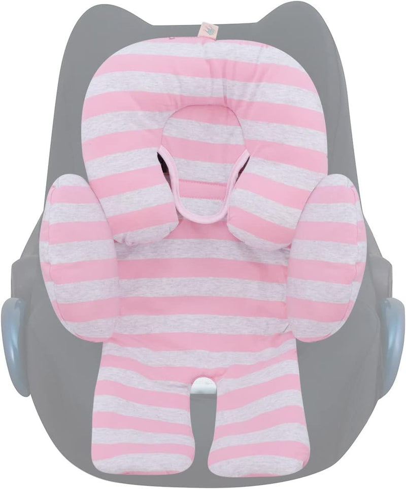 JYOKO Kids Sitzverkleinerer Antiallergikum Universal Baby 100% Baumwolle (Pink Island, Enthält Kopf-