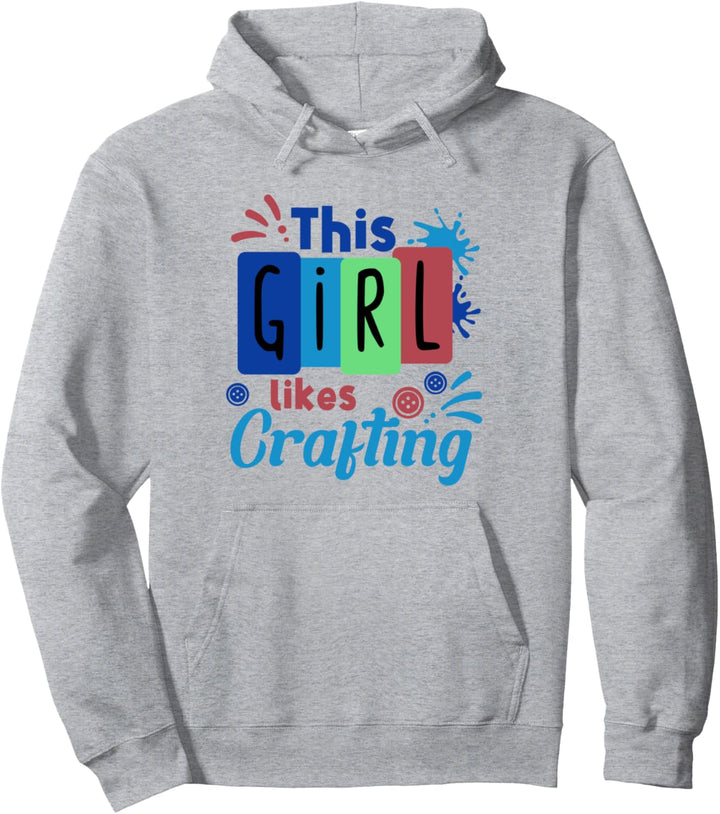 Hobbybastler Lustiger Spruch Mädchen bastelt gerne Pullover Hoodie