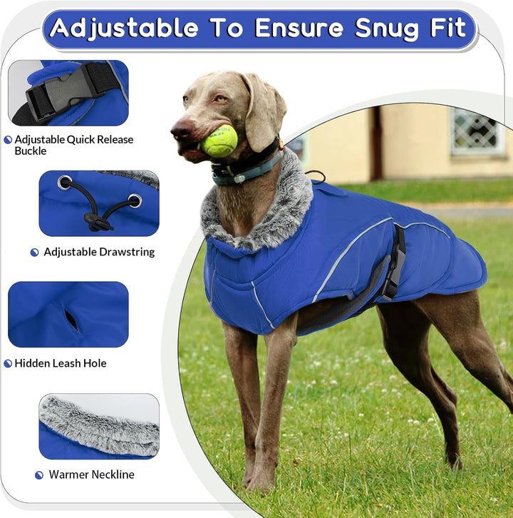 Hundemantel Winter Kleine Hunde, wasserdichte Welpen Warme Jacke Weste Reflektierende Hundejacke Fle