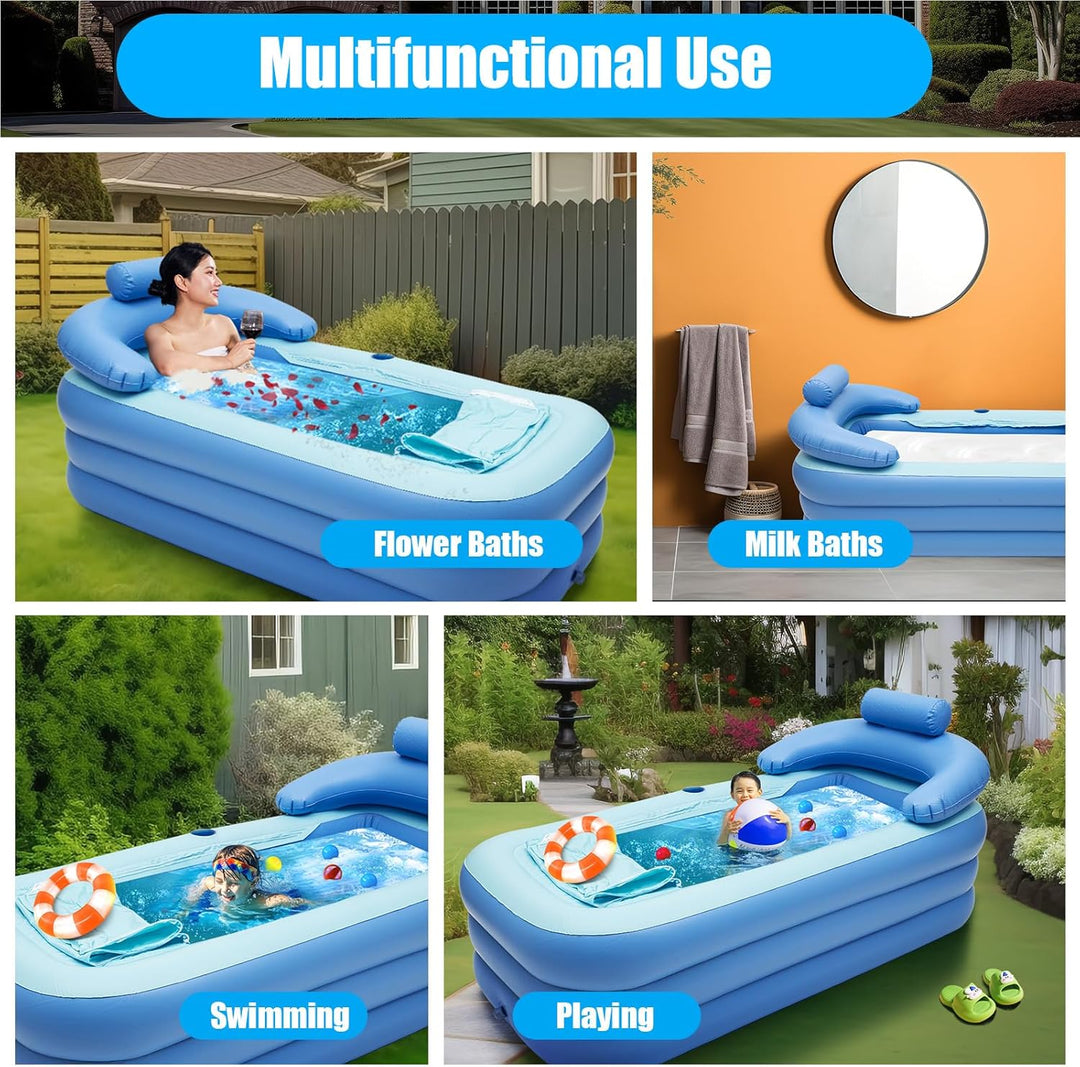 Aufblasbare Pools,Spa Verdickte Badewannes,Badewanne Erwachsene Portable,Aufblasbare Strandbadewanne