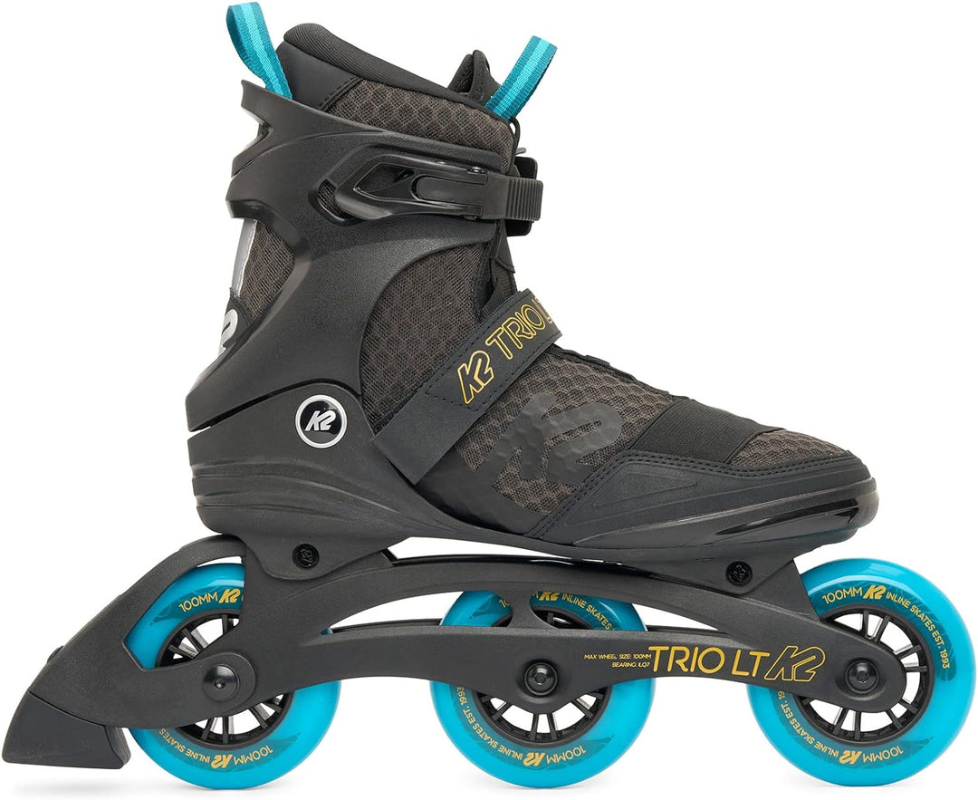 K2 Unisex – Erwachsene Trio Lt 100 Inline Skates EU: 48 (UK: 12 / US: 13) black - blue, EU: 48 (UK: