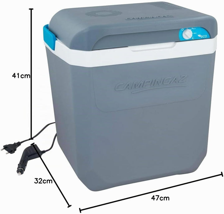 Campingaz Powerbox Plus 28L, elektrische Kühlbox, 12V Anschluss, Platz für 8 x 1.5L Flaschen, stromb