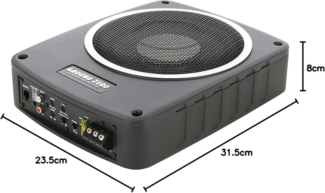 Ground Zero I 20 cm Flacher Aktiv-Subwoofer I GZCS SW-800A