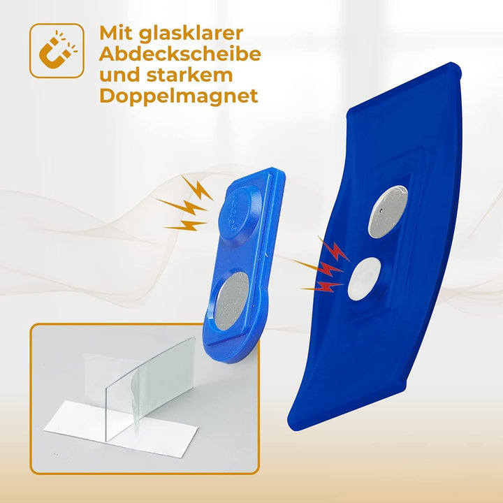 Ironix Namensschilder mit Doppelmagnet, Namensetiketten für Kleidung 75x32mm, Namensschilder Magnet