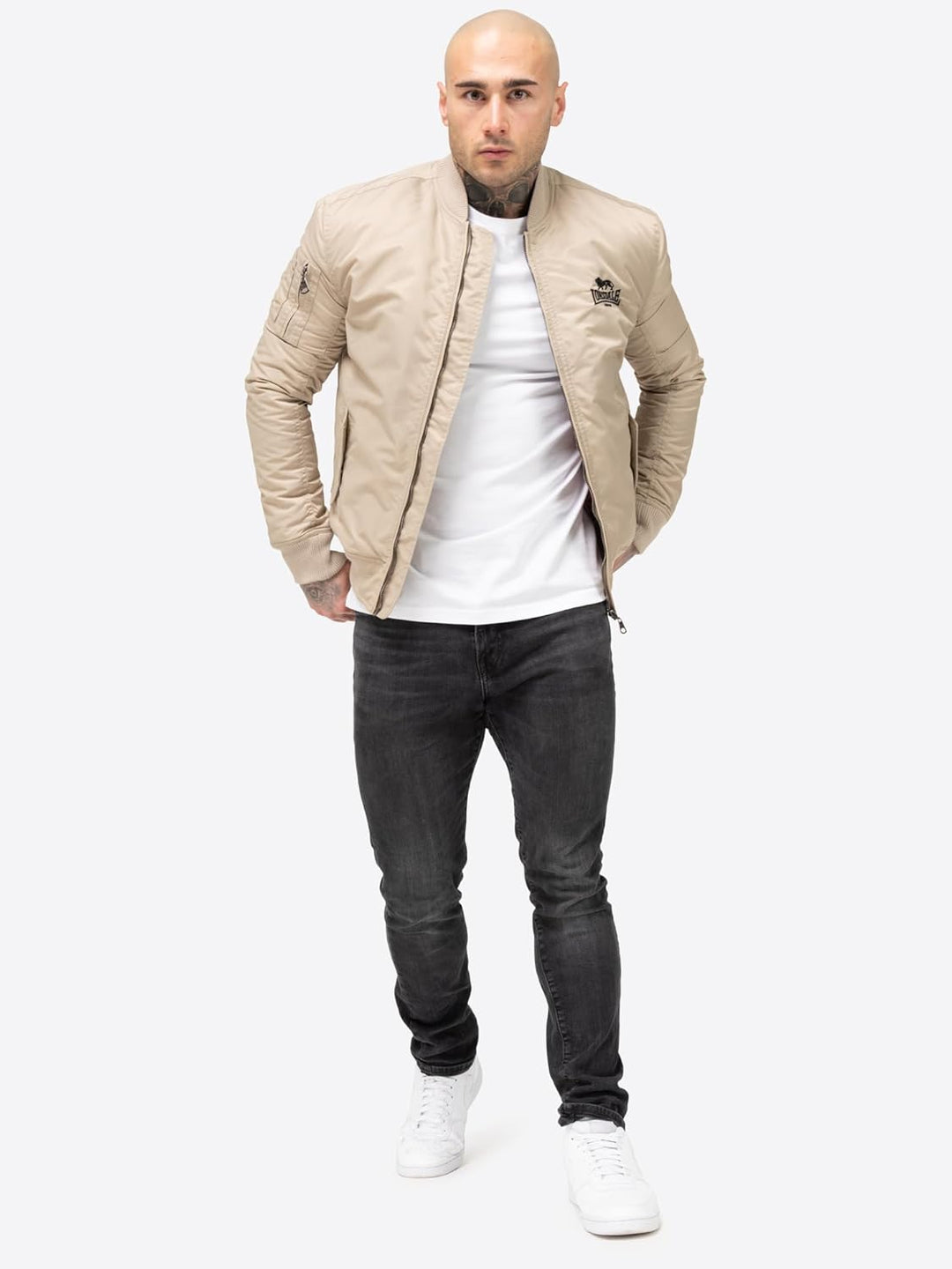 Lonsdale Herren Tern Hill Jacke Sand/Black S, Sand/Black S