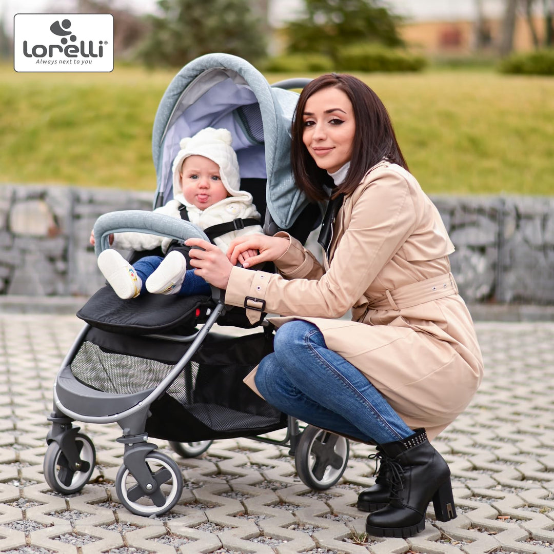 Lorelli Kinderwagen Martina, Reisebuggy, Baby Buggy klein zusammenklappbar, leicht, nur 7,5 kg, komp