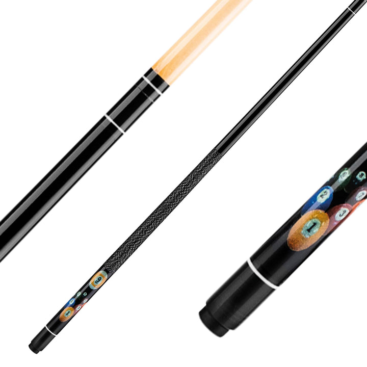 Winsport Billard Queue für Kinder, Junior Poolball, 125cm, kurzer Queue, Short cue, 2-teilig, 13 mm