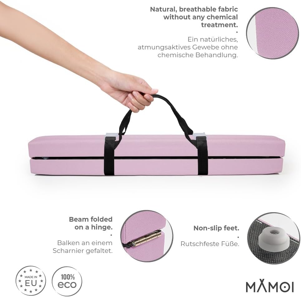 MAMOI® Faltender Schwebebalken Kinder (200 cm) | Turngeräte für Zuhause Anti-Rutsch Gymnastik Kinder