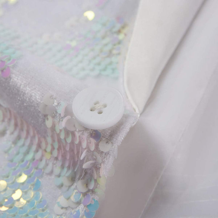 CARFFIV Herren Modische Blumenmuster Pailletten Zweiteiler Set Anzüge XS Map White, XS Map White