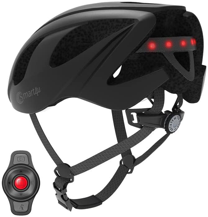 Smart4u Fahrradhelm mit Blinker und Bremslicht, Smart Fahrradhelm mit Lautsprecher, Fahrrad Stadthel