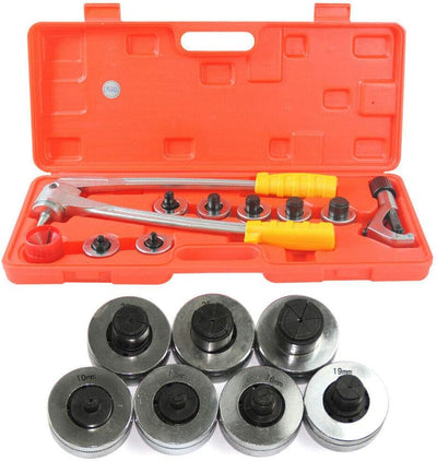 Futchoy 10-28mm Rohrexpander Aufweitzange Rohraufweiter Set mit Rohrabschneider und 7 Aufweitköpfe,