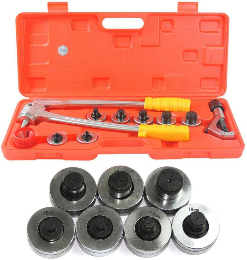 Futchoy 10-28mm Rohrexpander Aufweitzange Rohraufweiter Set mit Rohrabschneider und 7 Aufweitköpfe,