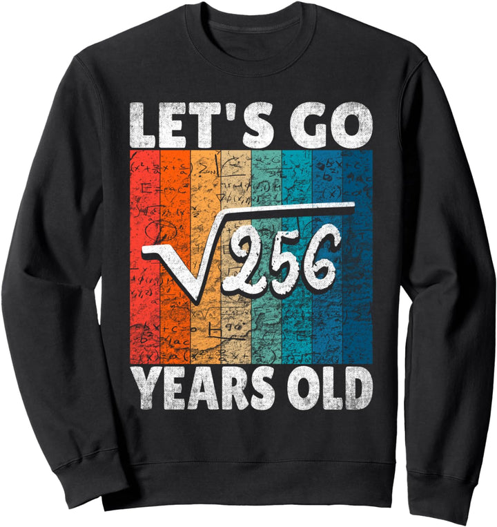 16. Geburtstag let’s go Wurzel aus 256 = 16 Jahre Sweatshirt