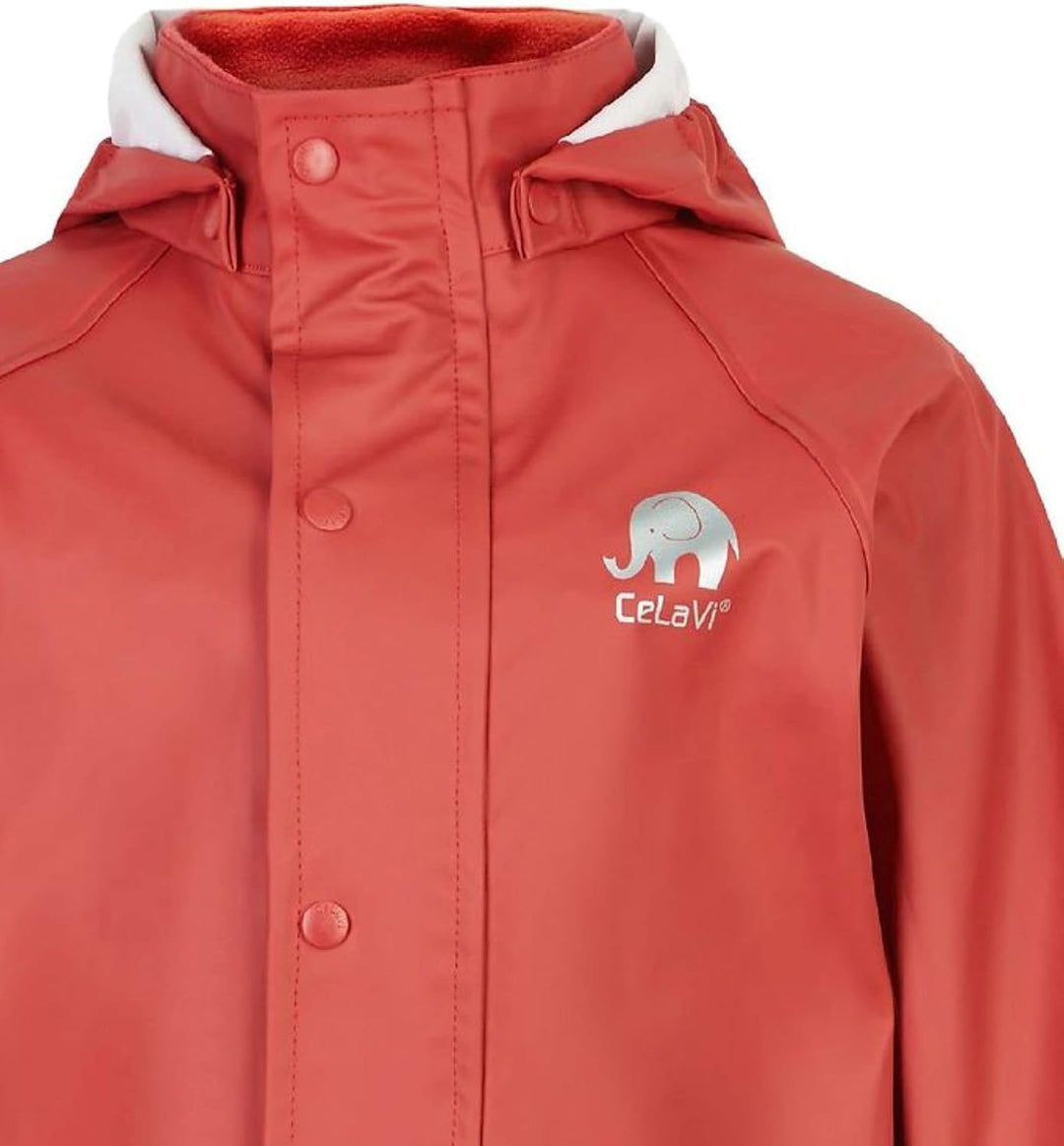 Celavi Unisex Basic Rainwear Set-Solid Pu Regenjacke 70 Baked Apple, 70 Baked Apple