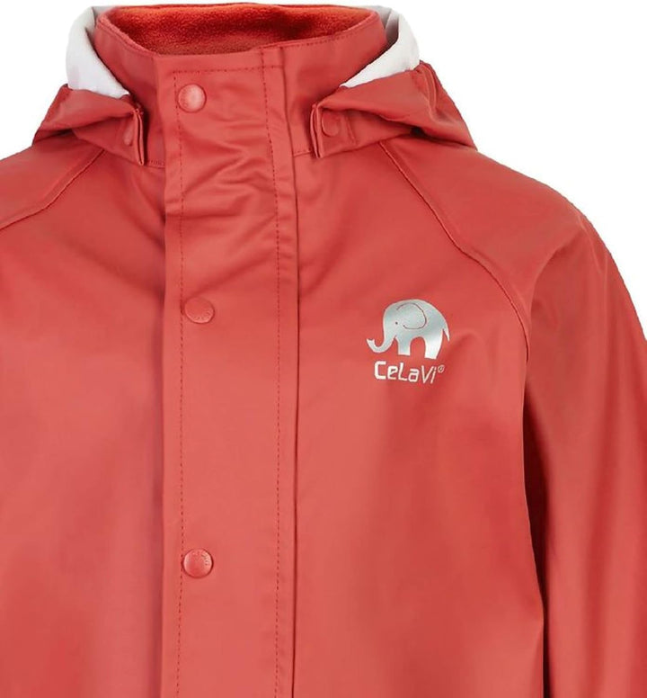 Celavi Unisex Basic Rainwear Set-Solid Pu Regenjacke 70 Baked Apple, 70 Baked Apple