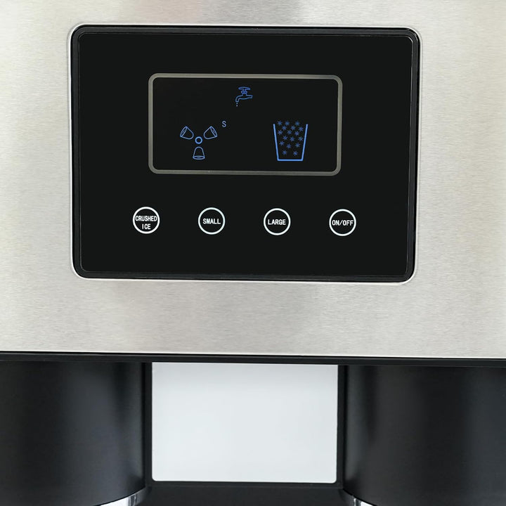 3-in-1 Eismaschine mit LCD &amp; Eiswürfelspender für Zuhause | Eiszubereiter - Eiskubermaschine Schnell