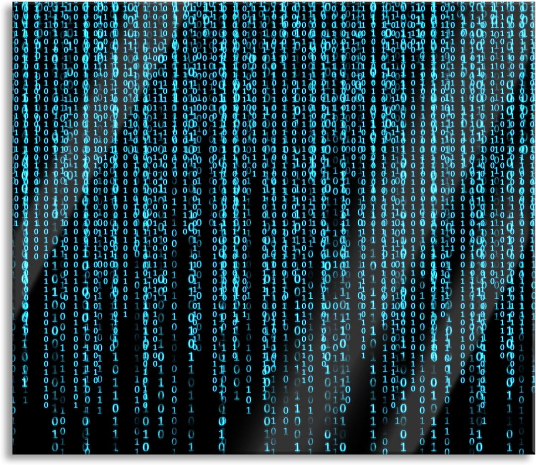 Matrix Herdabdeckplatte & Spritzschutz aus Echtglas | Für Herd-Kochfelder | 60x52 cm