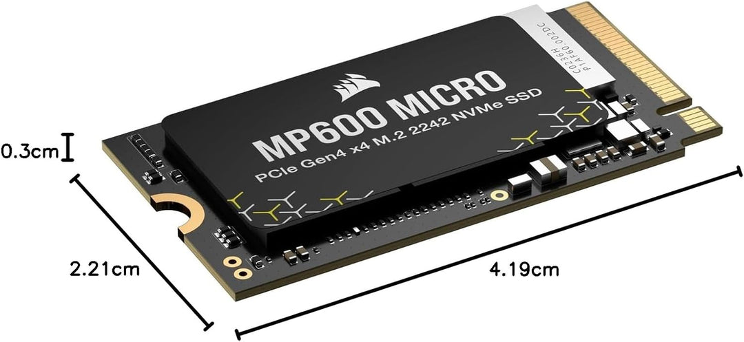 Corsair MP600 Micro 1TB M.2 NVMe PCIe x4 Gen4 2 SSD – M.2 2242 – Bis zu 5.100MB/sec Sequential Read