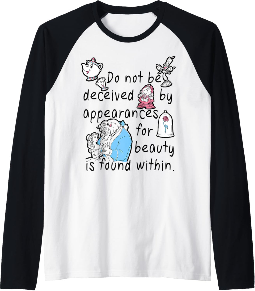 Disney Beauty And The Beast Beauty Is Found Within Raglan
