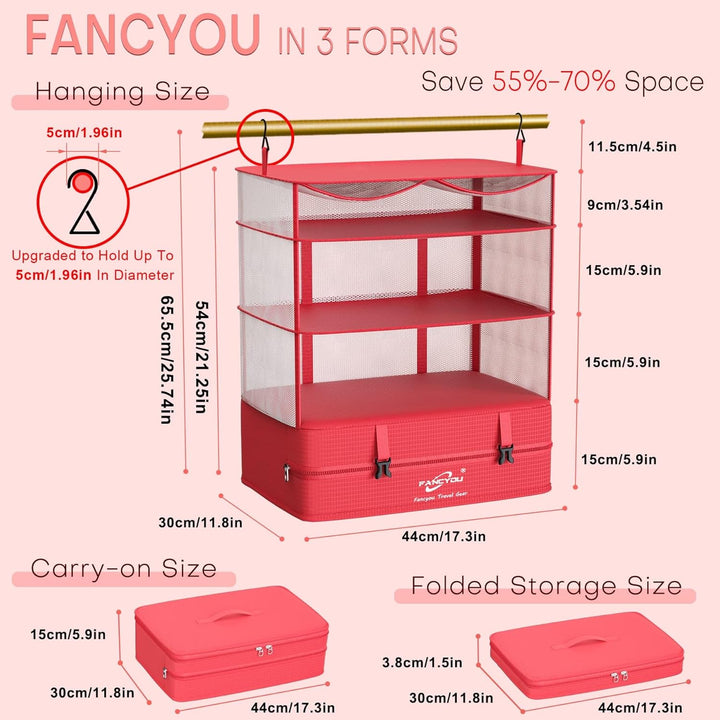 Koffer Organizer Hängende Verpackung Würfel Tragbare Schrank Regale Kompressive Reisegepäck Essentia