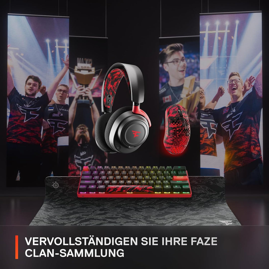 SteelSeries Aerox 3 Wireless - Faze Clan Edition - RGB Gaming Maus mit Öffnungen in der Oberfläche -