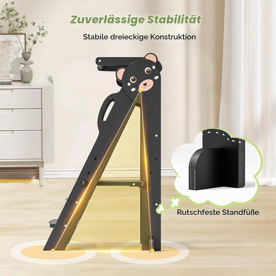 Montessorianischer Klappturm für Kinder, Montessori Learning Tower höhenverstellbar 18 Monate Kinder