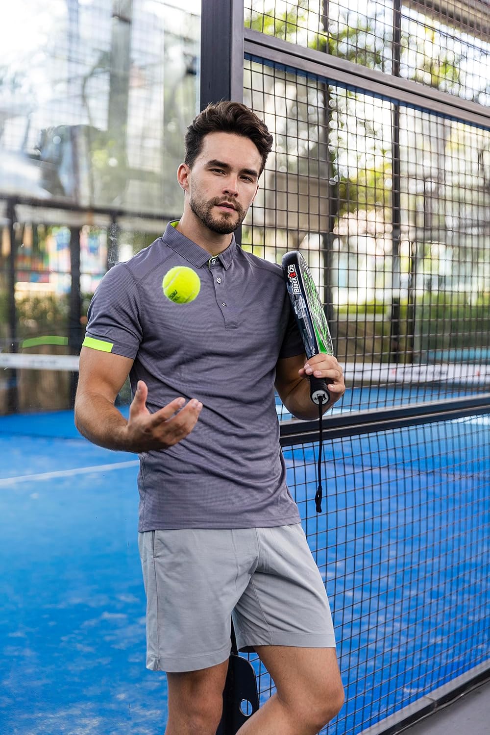 3er Pack Poloshirt Herren Kurzarm Schnelltrocknend Atmungsaktives Tennis Poloshirt Herren Sommer Spo