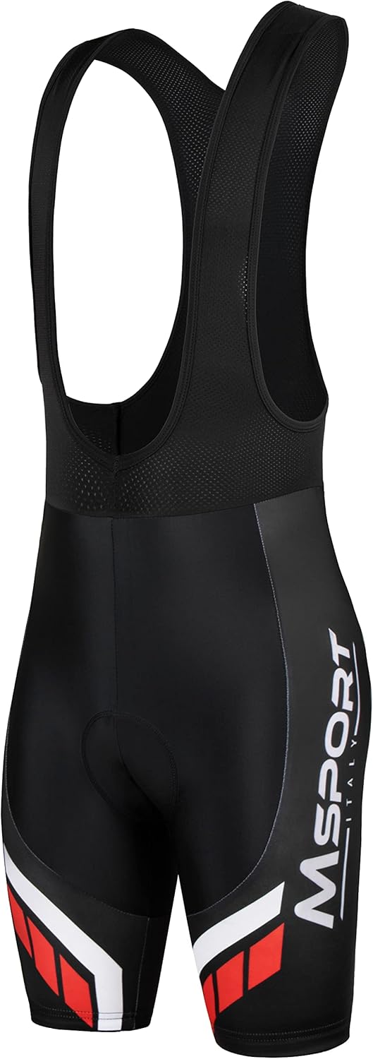 Fahrradbekleidung Komplettset Fahrradanzug Trikot + Trägerhose Shorts L Msport 4 Rot, L Msport 4 Rot