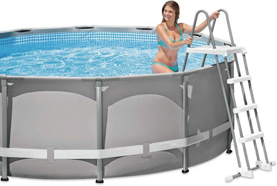 Intex Sicherheitsleiter 28076, für Pools von 122 cm Höhe, grau & Pool Foot Bath - Poolzubehör - Pool