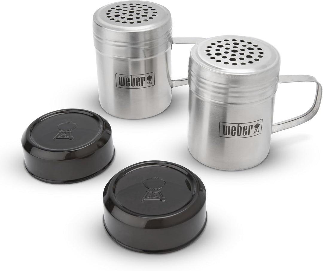 Weber Smashed Burger Set/besteht aus Burger Presse, Wender und 2X Gewürzstreuern, aus Edelstahl - Si