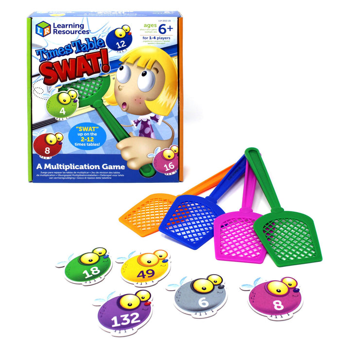 Learning Resources Times Table Swat, multiplikationstabell, fliegenklatsche Spiel, Math swatters, gr