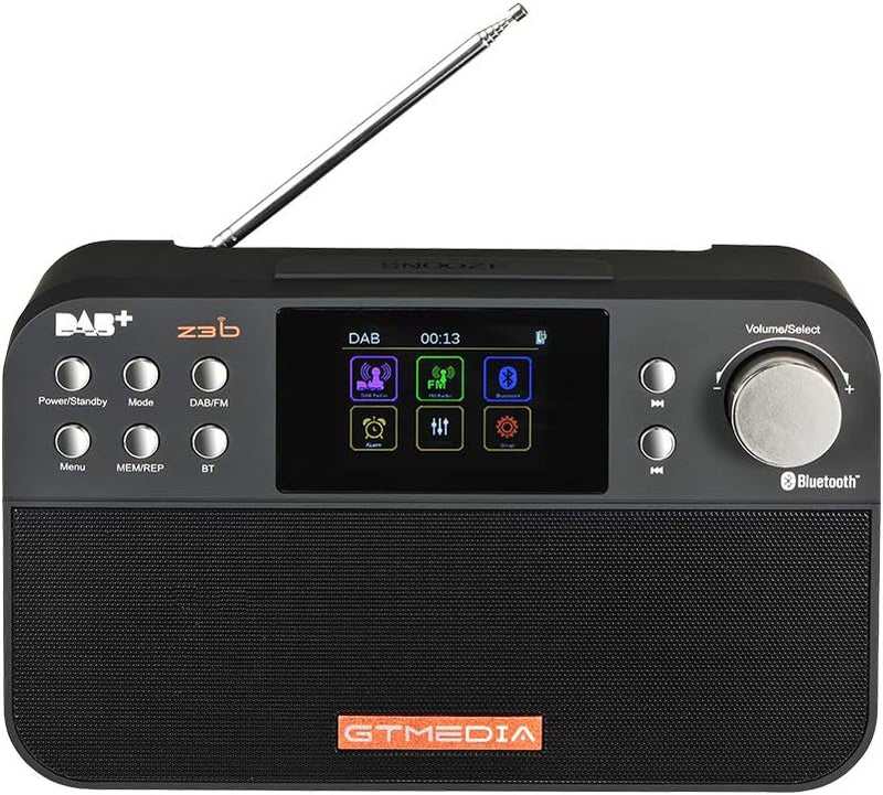 Digitalradio Z3B Dab + / FM RDS Mit Bluetooth tragbar wiederaufladbar dab Plus Radio mit Alarm, Time