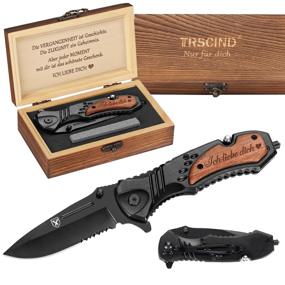 Multitool weihnachtsgeschenke Männer Papa – 21-in-1 Multifunktionsmesser mit Gravur „Ich liebe dich“