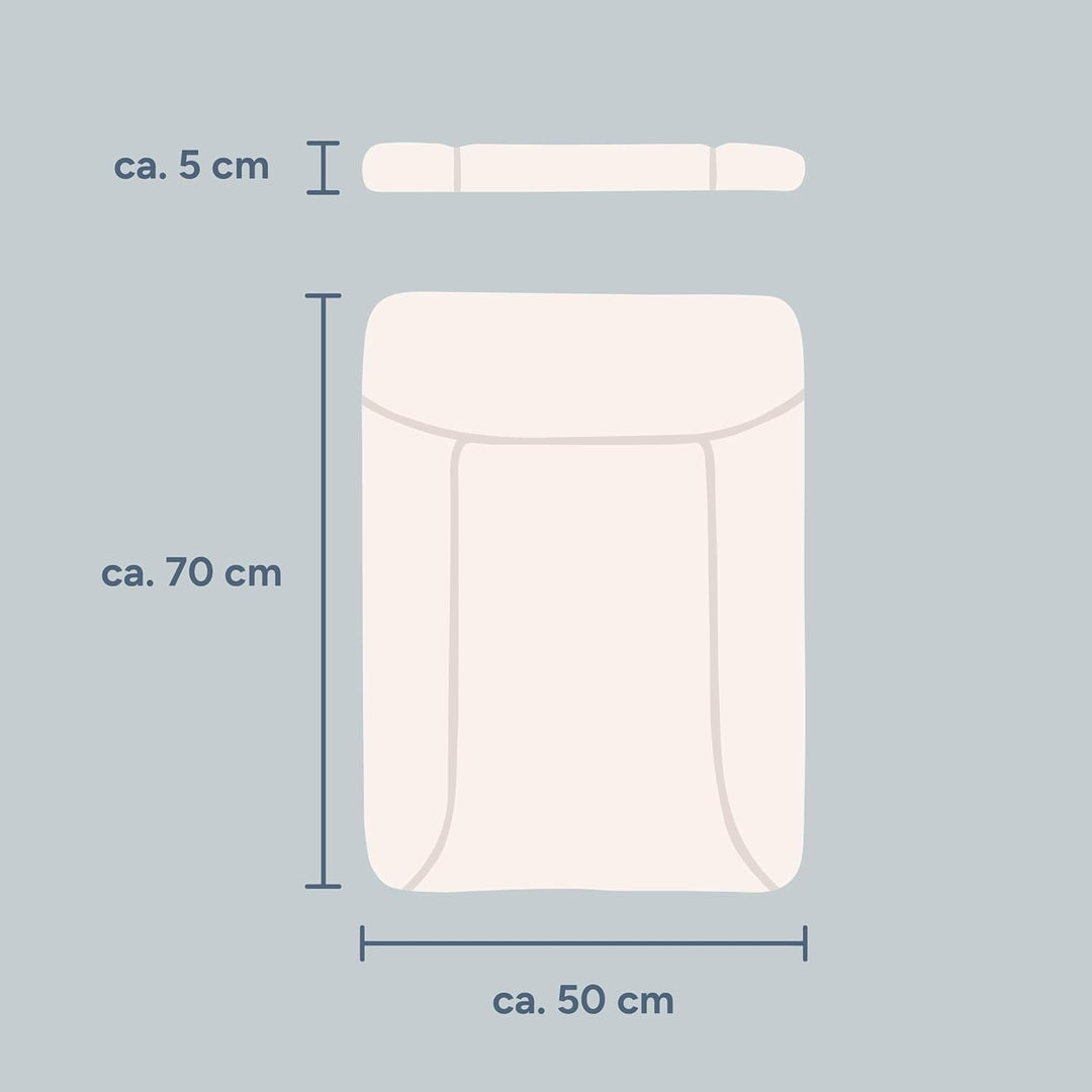 Ehrenkind® Abwaschbare Wickelauflage - Hygienisch, Sicher und Vielseitig in Beige | Wickelauflage 50