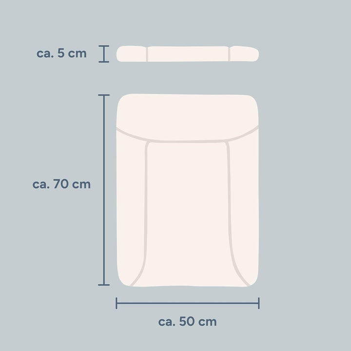Ehrenkind® Abwaschbare Wickelauflage - Hygienisch, Sicher und Vielseitig in Beige | Wickelauflage 50